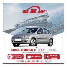 RBW Opel Corsa C 2000-2006 Ön Muz Silecek Takımı
