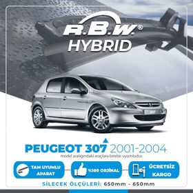 RBW Peugeot 307 2001-2004 Ön Hybrid Silecek Takımı