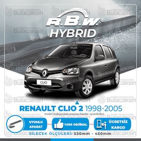 RBW Renault Clio 2 1998-2005 Ön Hybrid Silecek Takımı