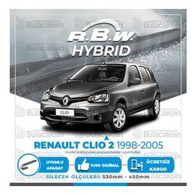 RBW Renault Clio 2 1998-2005 Ön Hybrid Silecek Takımı