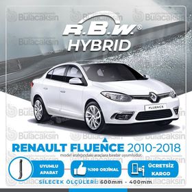 RBW Renault Fluence 2010-2017 Ön Hybrid Silecek Takımı