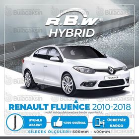 RBW Renault Fluence 2010-2017 Ön Hybrid Silecek Takımı
