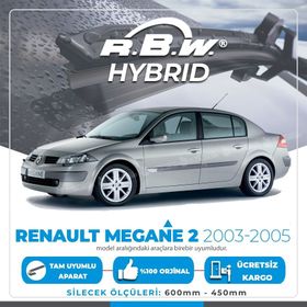 RBW Renault Megane 2 2003-2005 Ön Hybrid Silecek Takımı