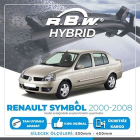 RBW Renault Symbol 2000-2008 Ön Hybrid Silecek Takımı