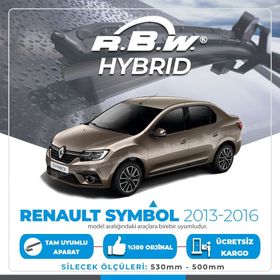 RBW Renault Symbol 2013-2016 Ön Hybrid Silecek Takımı