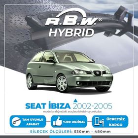 RBW Seat İbiza 2002-2005 Ön Hybrid Silecek Takımı