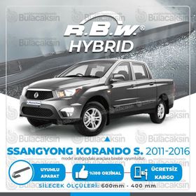 RBW Ssangyong Korando Sports 2011-2016 Ön Hybrid Silecek Takımı