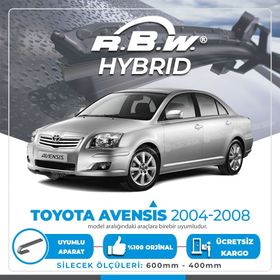 RBW Toyota Avensis 2004-2008 Ön Hybrid Silecek Takımı