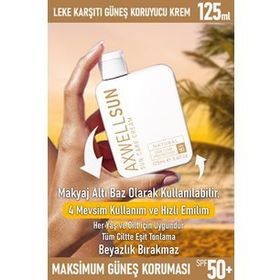 RC Cosmetic Spf50+ 125 ml Axwell Sun Care Cream Güneş Koruyucu Krem