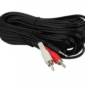 Rca 2 Erkek + 3.5 mm 10 Metre Kutulu Stereo Erkek Ses Kablosu
