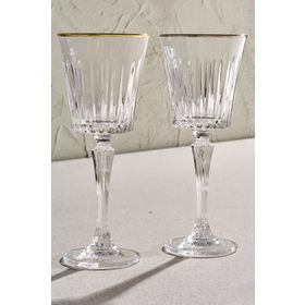 RCR Timeless 6'lı Altın Rimli 300 ml Kadeh Seti