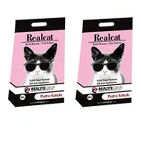Real Cat 10 lt x 2 Adet Pudralı Topaklanan Kedi Kumu