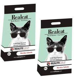 Real Cat 2x10 lt Marsilya Sabunlu İnce Taneli Kokulu Kedi Kumu