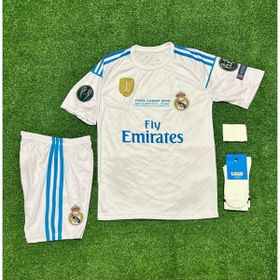 Real Madrid Beyaz 4'lü Set Ramos Futbol Çocuk Forması