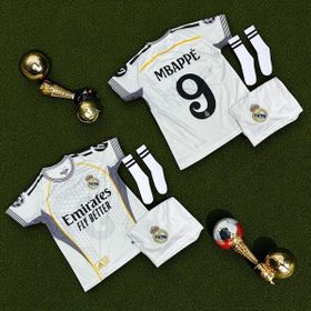 Real Madri’d Mbappe 2025/26 Sezon Beyaz Çoraplı 3’lü Set Çocuk Forması