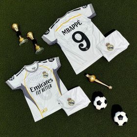 Real Madrid Mbappe Al Üst Takım 2025/26 Sezon Beyaz 2’li Set Çocuk Forması