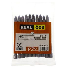 Real Ozs PZ2 X 75 Mm 10 Adet Yıldız Bits Uc Matkap Ucu