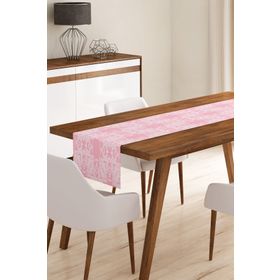 Realhomes 3213 Damalı Pudra Renkli Altın Kalpler Özel Tasarım Runner