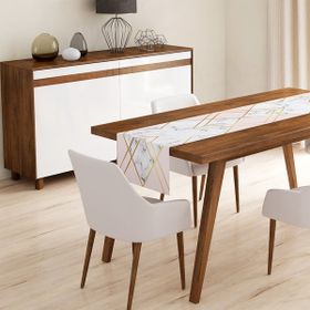Realhomes 323Geometrik Desenli 3d Özel Tasarımlı Modern Özel Tasarım Runner