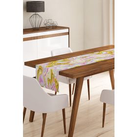 Realhomes 3918 Ebru Desenli Dijital Baskılı Modern Runner