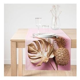 Realhomes 3D Yaprak ve Ananas Desenli Özel Tasarım Süet Runner