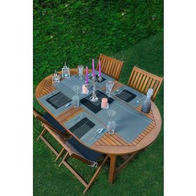 RealHomes 45x140 cm Homes Soft Renkli Onedraw Çizimli Dijital Baskılı Dekoratif Püsküllü Şönil Üçgen Runner