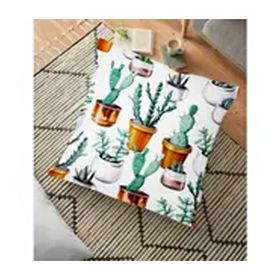 RealHomes Ananas Desenli Dijital Baskı Dekoratif 70x70 cm Yer Minderi