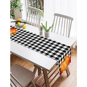 RealHomes Balkabağı Hello Fall Yazılı Özel Tasarım Dekoratif Süet Runner