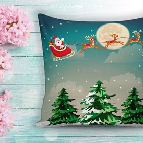 Realhomes Christmas Temalı Dijital Baskılı Yastık Kırlent Kılıfı