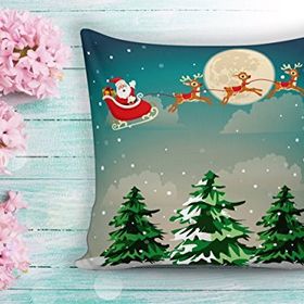 Realhomes Christmas Temalı Dijital Baskılı Yastık Kırlent Kılıfı