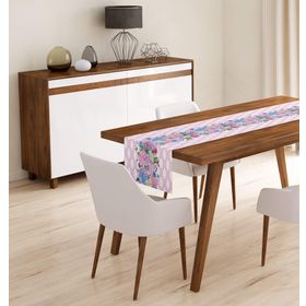 RealHomes Çiçek Desenli Dijital Baskılı Özel Tasarım Runner