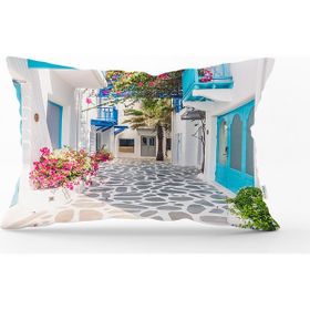 RealHomes Çiçek Temalı Dijital Baskılı Dekoratif Yastık Kırlent Kılıfı