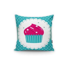 RealHomes Cup Cake Desenli Dijital Baskılı Dekoratif Yastık Kırlent Kılıfı