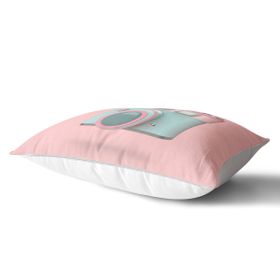 RealHomes DIK-3008 Nostaljik Fotoğraf Makinası 3D Dijital Baskılı Dikdörtgen Kırlent Kılıfı