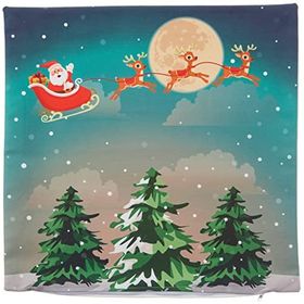 RealHomes DIK-3067 Kanaviçe Christmas Tasarımlı Dikdörtgen Kırlent Kılıfı