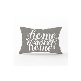 RealHomes DIK-309 Home Sweet Home Dijital Baskılı Dekoratif Dikdörtgen Kırlent Kılıfı