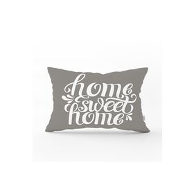RealHomes DIK-309 Home Sweet Home Dijital Baskılı Dekoratif Dikdörtgen Kırlent Kılıfı