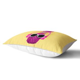 RealHomes DIK-3119 Mor Ananas Tasarımlı Dijital Baskılı Dekoratif Dikdörtgen Kırlent Kılıfı
