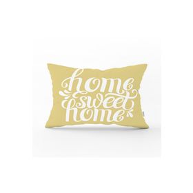 RealHomes DIK-313 Home Sweet Home Dijital Baskılı Dekoratif Dikdörtgen Kırlent Kılıfı