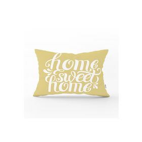 RealHomes DIK-313 Home Sweet Home Dijital Baskılı Dekoratif Dikdörtgen Kırlent Kılıfı