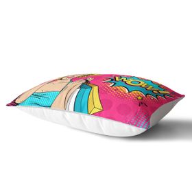RealHomes DIK-3278 Pempe Pop Art Wow Tasarımlı Dekoratif Dikdörtgen Kırlent Kılıfı