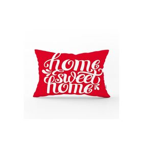 RealHomes DIK-516 Home Sweet Home Dijital Baskılı Dekoratif Dikdörtgen Kırlent Kılıfı
