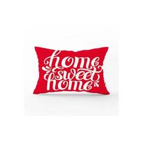 RealHomes DIK-516 Home Sweet Home Dijital Baskılı Dekoratif Dikdörtgen Kırlent Kılıfı
