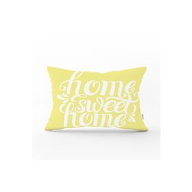 RealHomes DIK-519 Home Sweet Home Dijital Baskılı Dekoratif Dikdörtgen Kırlent Kılıfı