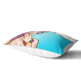 RealHomes DIK-739 Pop Art Desen Dijital Baskılı Dekoratif Dikdörtgen Kırlent Kılıfı