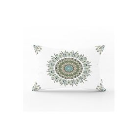 RealHomes DIK-773 Modern Damask Desenli Dijital Baskılı Dekoratif Dikdörtgen Kırlent Kılıfı