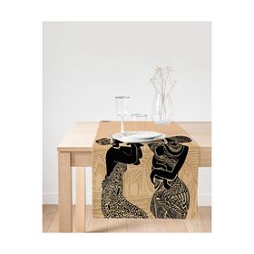 Realhomes Etnik Desen Zeminli Bebekli Afrika Kadın Motifli Modern Süet Runner