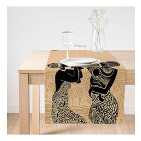 Realhomes Etnik Desen Zeminli Bebekli Afrika Kadın Motifli Modern Süet Runner