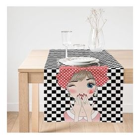 Realhomes Fashion Girl Dijital Baskılı Özel Tasarım Süet Runner