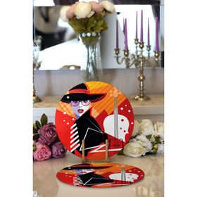 RealHomes Fashion Women Özel Tasarımlı Dijital Baskılı 2 1 Yuvarlak Servis Altlığı Supla